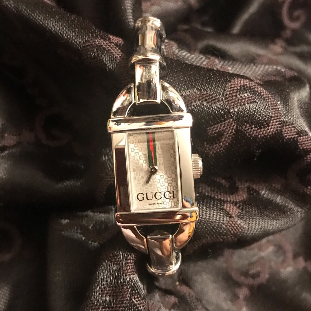 GUCCI-Authentic• 6800L series Silver Tone Bamboo